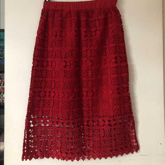Anthropologie Lili’s Closet red skirt - Picture 2 of 6